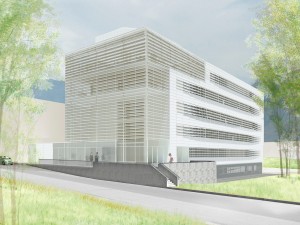 Institut Laue-Langevin -  3D Perspective entrée